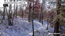 First snow of the winter covers parts of the Southeast