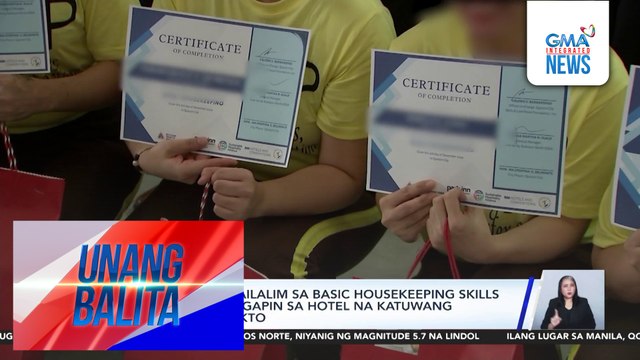 42 PDL sa QC Jial Female Dormitory na sumailalim sa basic housekeeping skills training, graduate na | Unang Balita