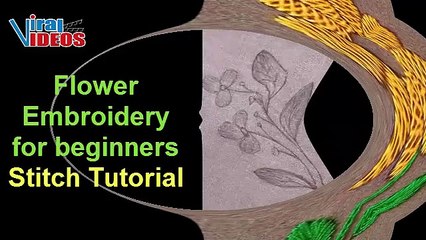 Flower embroidery for beginners stitch tutorial