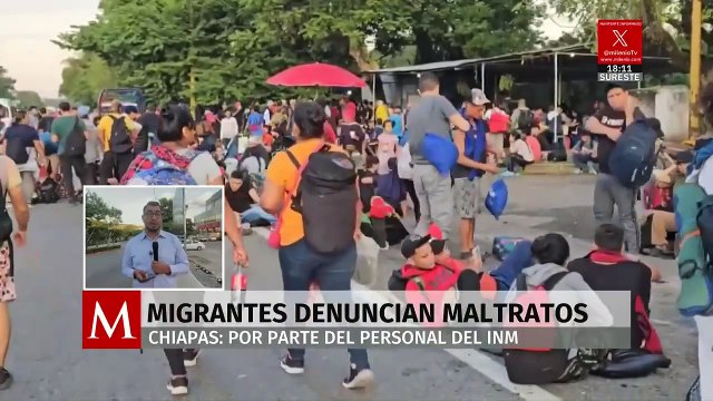 Integrantes de caravana migrante denuncian maltrato y acoso por parte del personal del INM