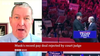 Elon Musk's record $56bn pay deal rejected for second time _ BBC News