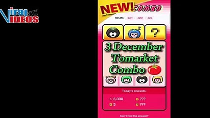 Today's Tomarket Daily Combo Code [December 4, 2024]