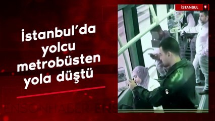 İstanbul'da yolcu metrobüsten yola düştü