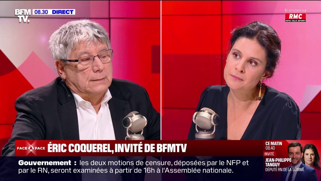 Censure: Éric Coquerel (LFI) estime que Michel Barnier était "assez pathétique" lors de son interview