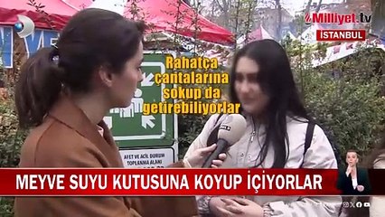 Anne, baba ve öğretmenler dikkat! Meyve suyu paketine gizleyip okulda içiyorlar