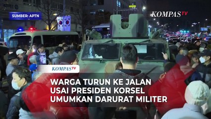 Momen Warga Turun ke Jalan usai Presiden Korsel Umumkan Darurat Militer