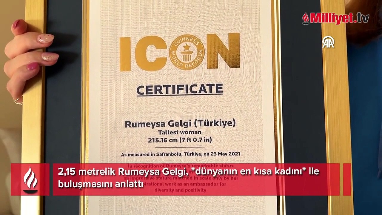 Dünyanın en uzun ve en kısa kadını buluştu! Rumeysa Gelgi o anları anlattı