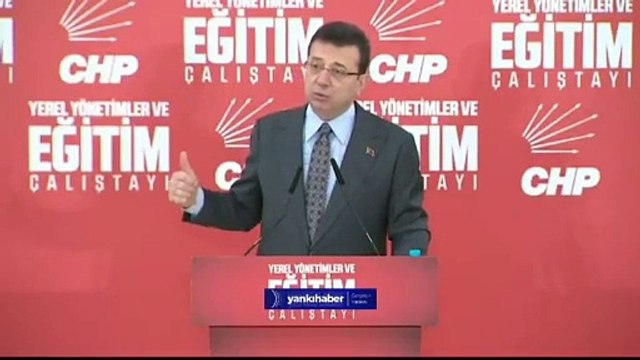 İmamoğlu, Yerel Yönetimler ve Eğitim Çalıştayı'nda konuştu