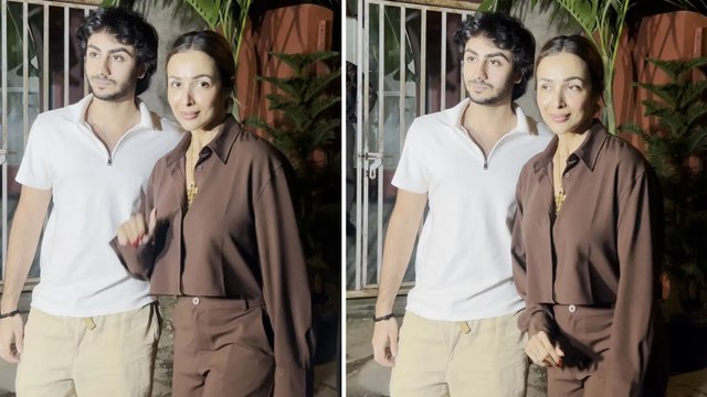 Malaika Arora-Arhaan Khan Snapped Outside Son's Soon-To-Launch Eatery In Bandra