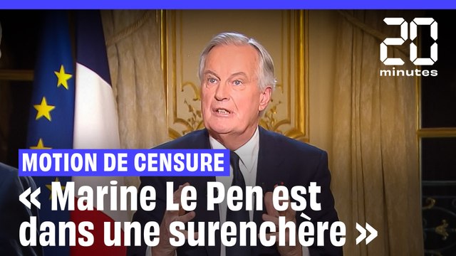 Michel Barnier estime que Marine Le Pen « est rentrée dans une surenchère »