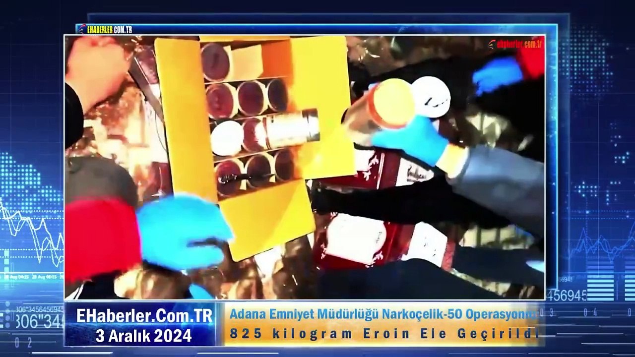 Adana Emniyet Müdürlüğü Narkoçelik-50 Operasyonu: 825 kilogram Eroin Ele Geçirildi