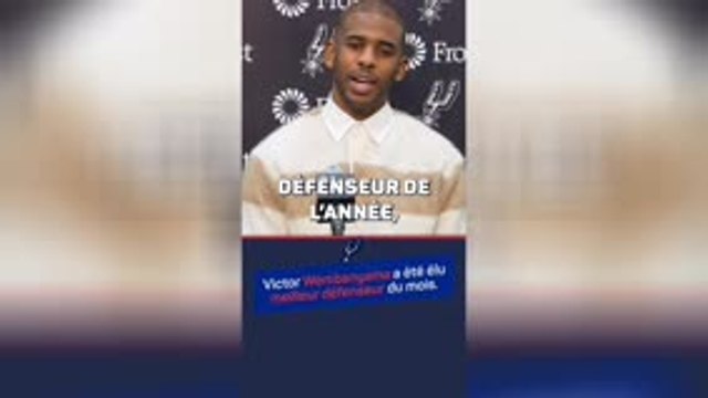 Spurs - Paul sur le meilleur défenseur du mois : Wembanyama va l'avoir tous les mois