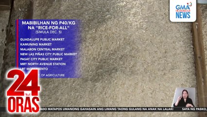P40/KG na well-milled rice, mabibili simula bukas sa ilang kiosk sa palengke, Kadiwa stores at 2 station ng tren sa Metro Manila | 24 Oras
