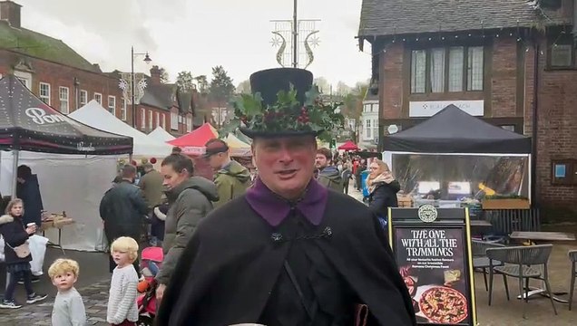 Haslemere Town Crier addresses town at Christmas fair