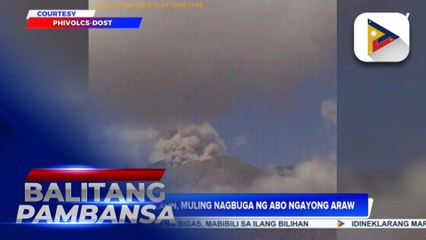 Bulkang Kanlaon, muling nagbuga ng abo ngayong araw