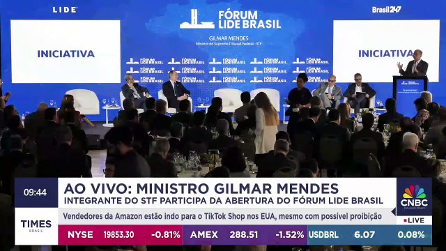 Ministro Gilmar Mendes discursa no fórum Lide Brasil