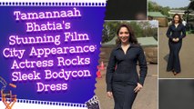 Tamannaah Bhatia's Stunning Film City Appearance: Actress Rocks Sleek Bodycon Dress
