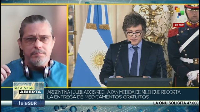 Jubilados argentinos se movilizan contra políticas del pdte. Javier Milei