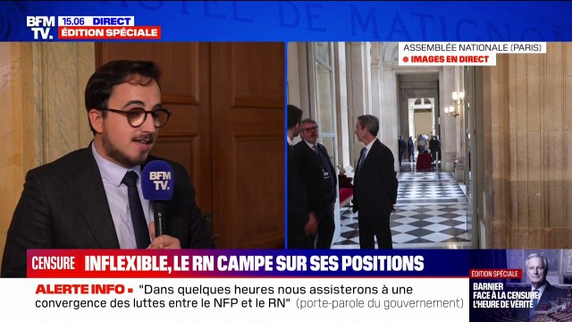 Motion de censure: Nous allons sanctionner politiquement le gouvernement de Michel Barnier , affirme Bryan Masson (RN)