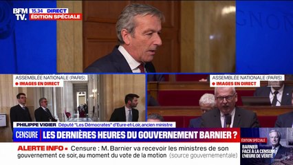 Motion de censure: "Il y a un nouveau parti qui est né: le renoncement national", ironise Philippe Vigier, député Modem