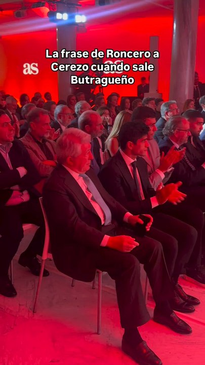 La frase de Roncero a Cerezo cuando sale Butragueño en los Premios AS