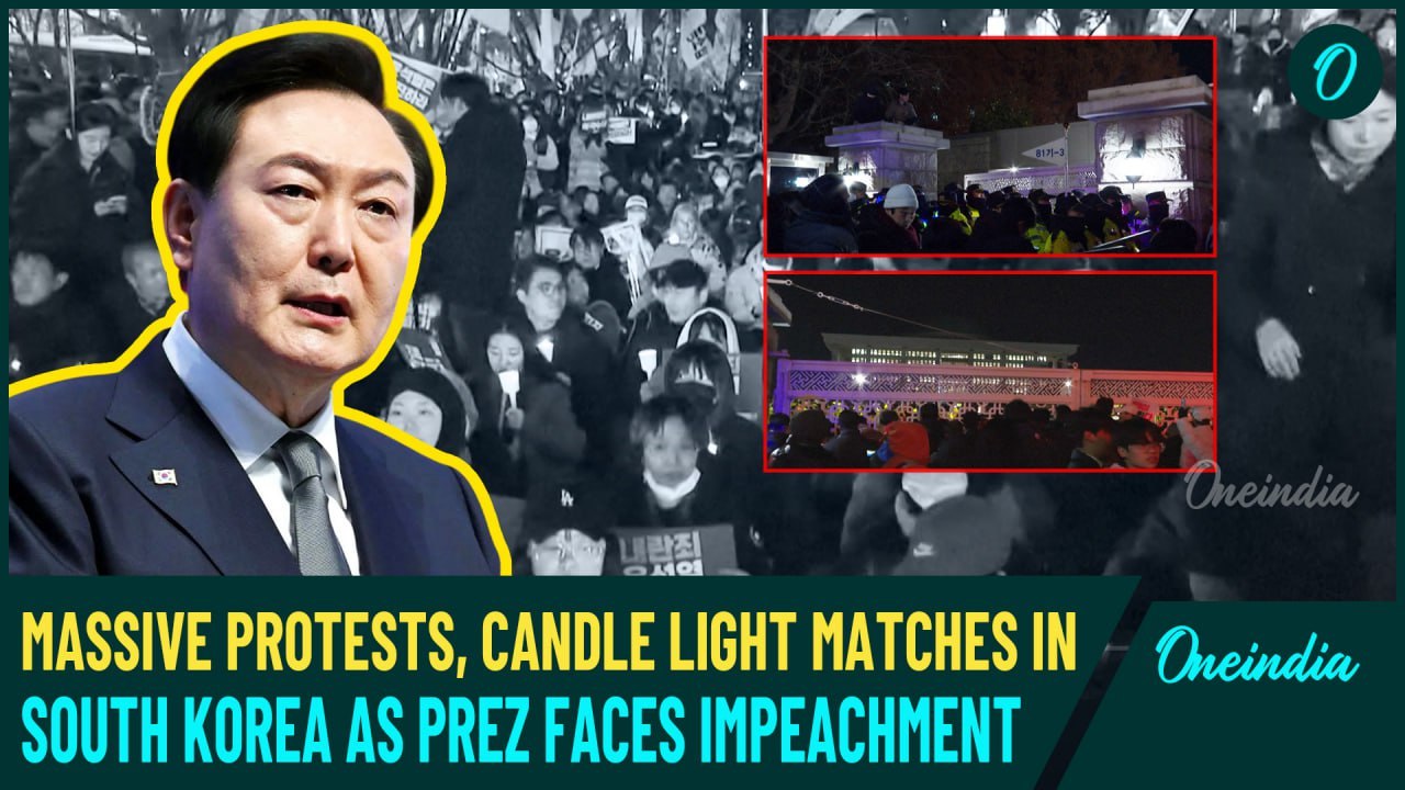 VIDEO| Tanks on Seoul Streets, Protesters March Against South Korean Prez Yoon | Dramatic Scenes