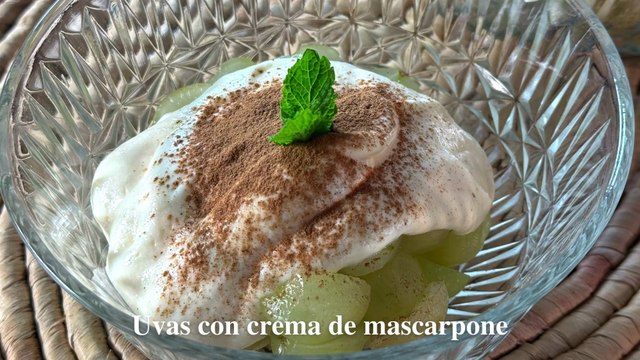 Uvas con crema de mascarpone
