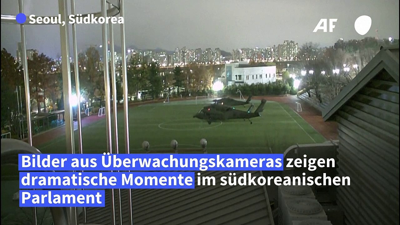 Kameras zeigen Eindringen von Soldaten ins Parlament in Seoul