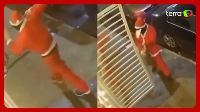 Criminosos vestidos de ‘Papai Noel’ furtam loja de eletrônicos em Minas Gerais