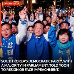 South Korea's defense minister resigns over martial law controversy.