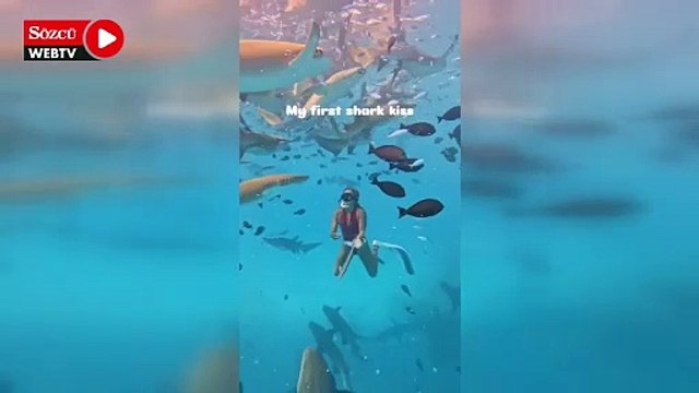 Sosyal medya fenomenine köpekbalığı saldırdı