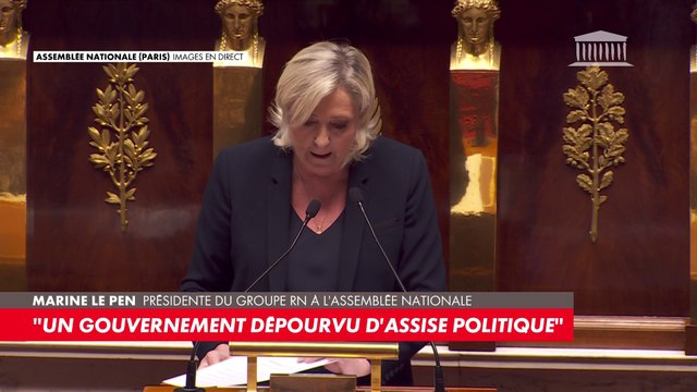Marine Le Pen : «Depuis 50 ans, la France a perdu le contrôle de ses finances publiques.»
