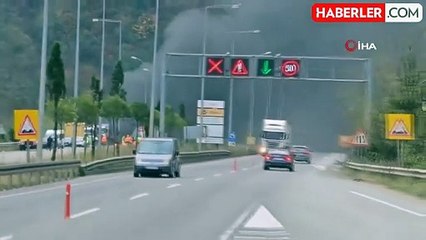 Ordu'da Tünelde Yangın: Trafik Yarım Saat Aksadı