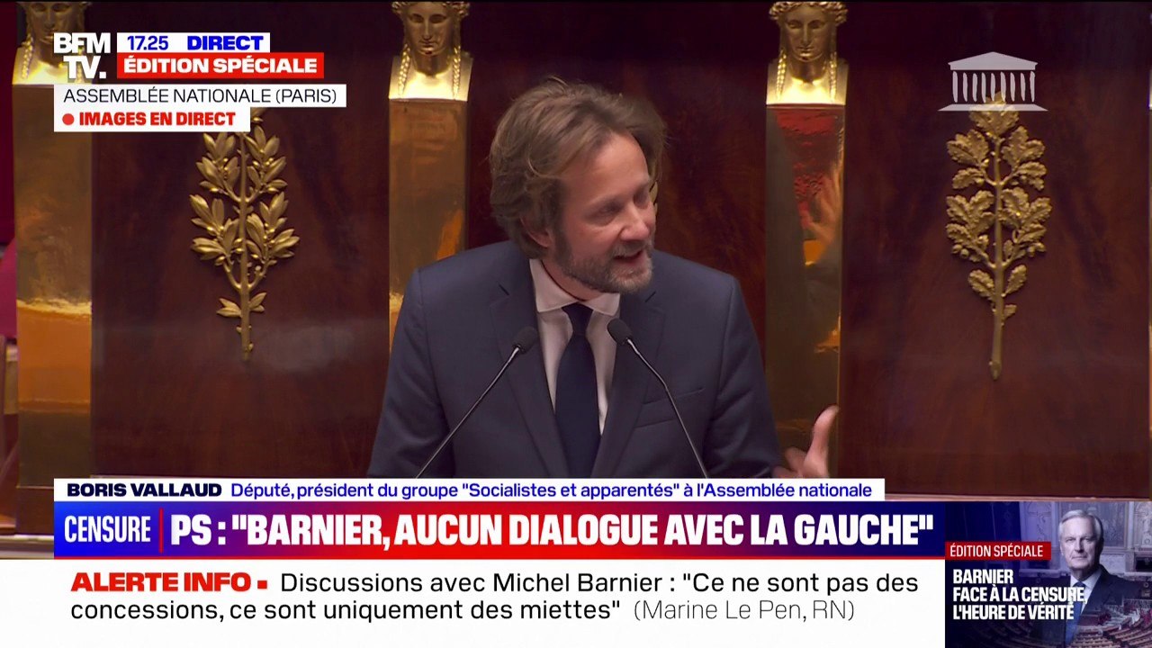 Boris Vallaud (PS): "Le pouvoir n'est plus à l'Élysée, le pouvoir n'est plus à Matignon, le pouvoir est ici, à l'Assemblée nationale"