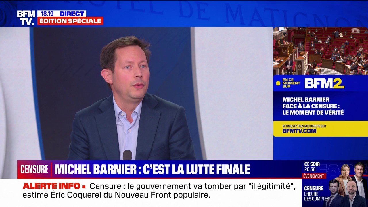 François-Xavier Bellamy (LR): "Marine Le Pen a choisi de soutenir la stratégie de M. Mélenchon: la stratégie du chaos"