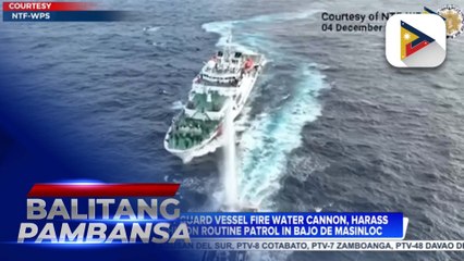 Chinese Coast Guard fires water cannon, harasses anew PCG ship in Bajo de Masinloc