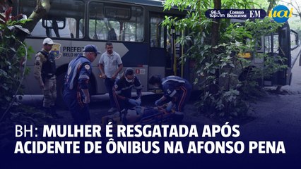 Ônibus perde o freio na Av. Afonso Pena e passageira é resgatada