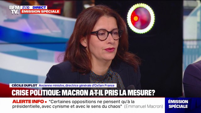 Allocution d'Emmanuel Macron: Ce serait mieux qu'il se taise , estime Cécile Duflot (directrice d'Oxfam France)