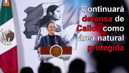 Continuaremos la defensa de Calica como área natural protegida: Sheinbaum