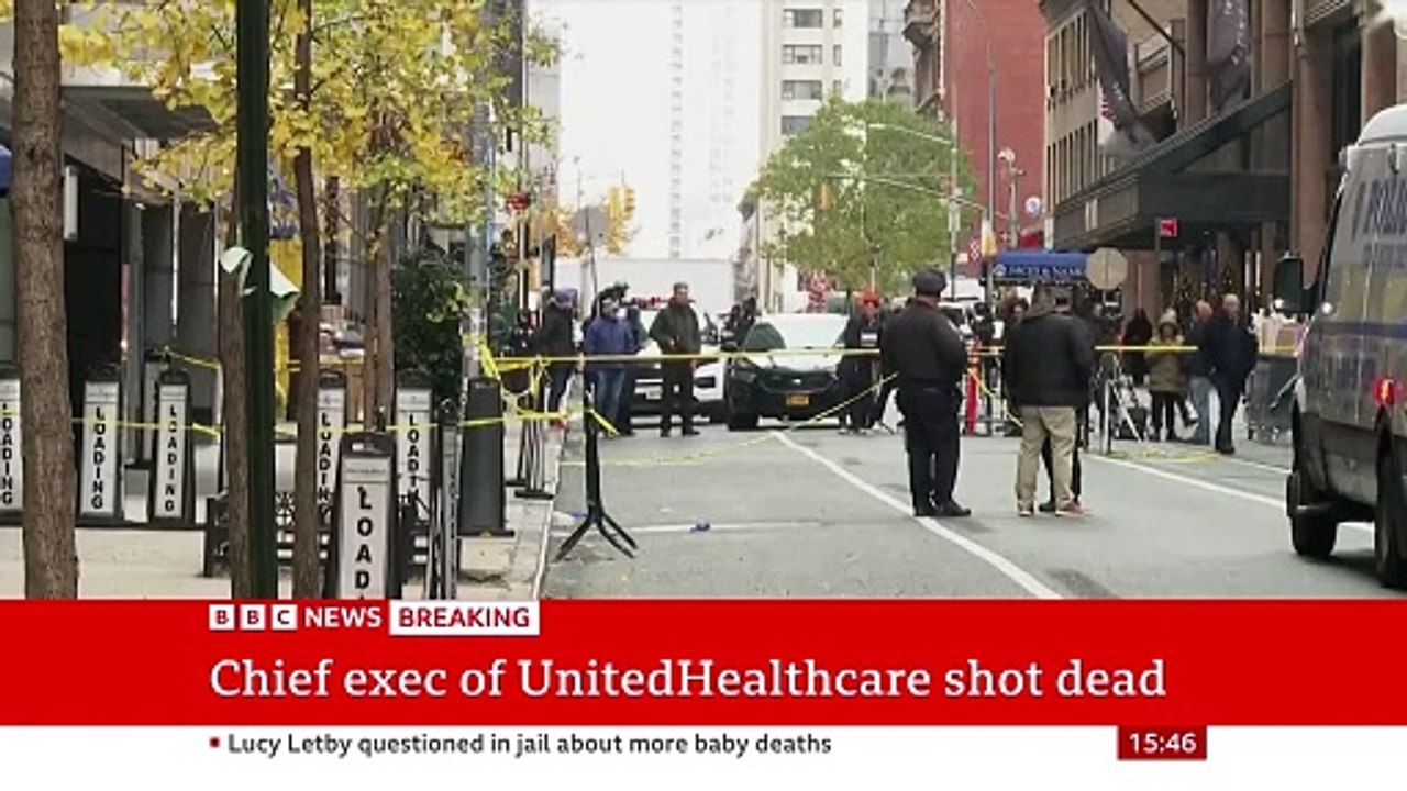 CEO of UnitedHealthcare fatally shot in New York City _ BBC News