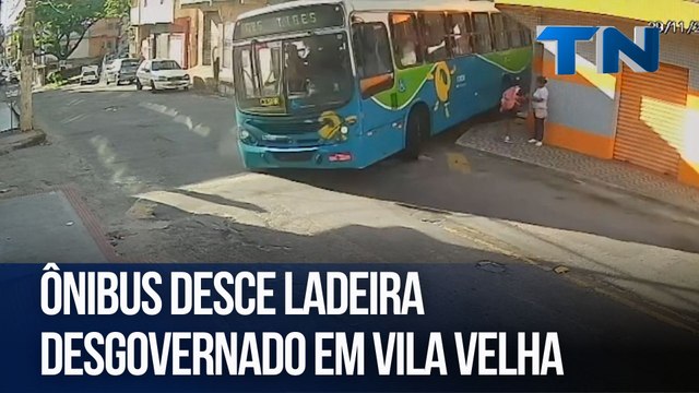 Ônibus desce ladeira desgovernado em Vila Velha