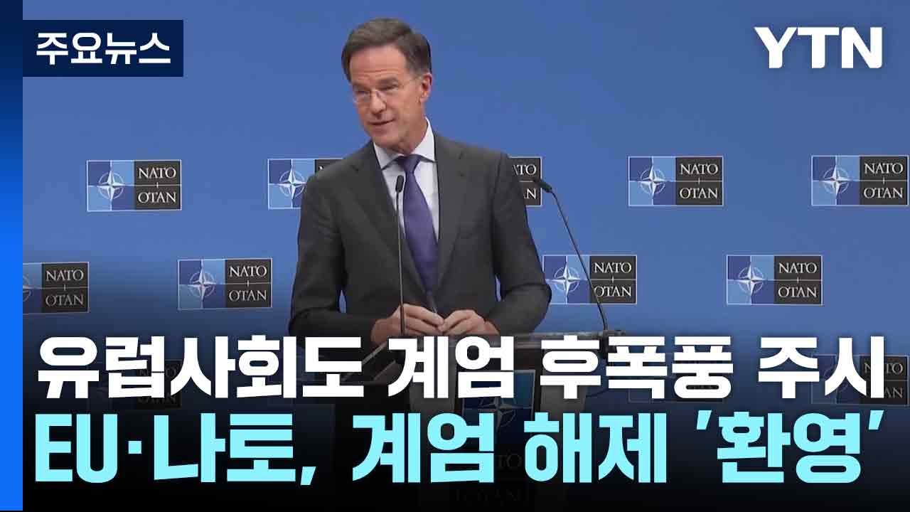 유럽사회도 계엄 후폭풍 주시...EU·나토, 계엄 해제 '환영' / YTN