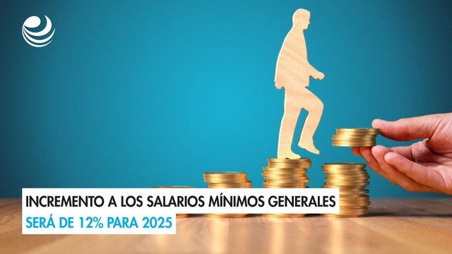 Incremento a los salarios mínimos generales será de 12% para 2025