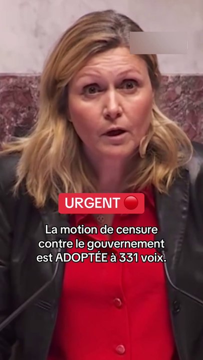 La motion de censure adoptée à 331 voix