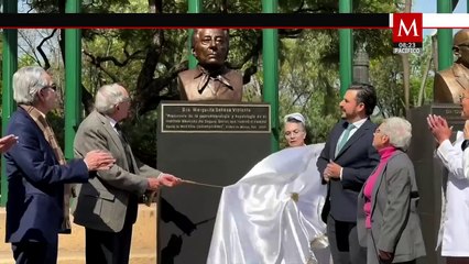 IMSS reconoce al personal y devela estatua de bronce de Margarita Dehesa Violante