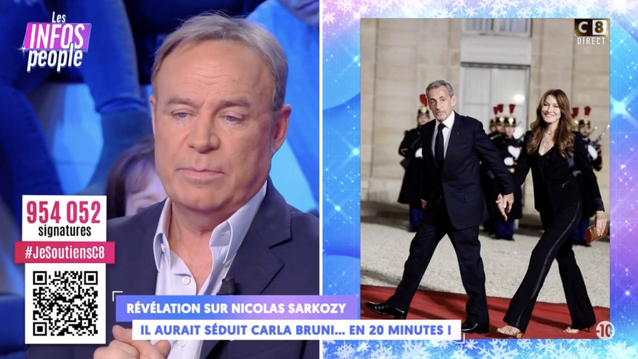Un chroniqueur de TPMP revient sur la rencontre entre Nicolas Sarkozy et Carla Bruni