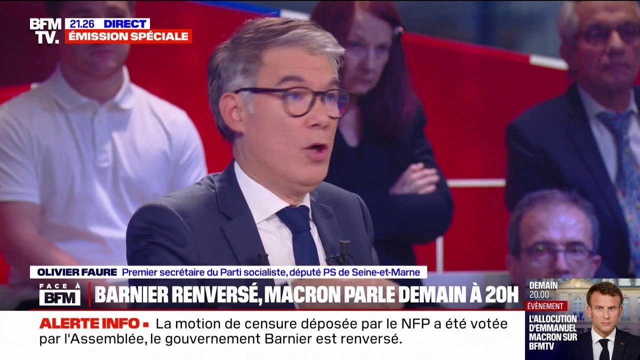 "Je ne crois pas que ce soit très utile": Olivier Faure n'appelle pas à la démission d'Emmanuel Macron