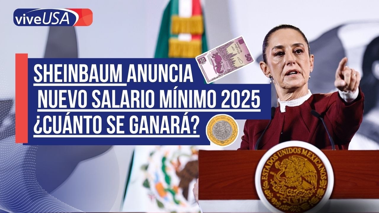 Sheinbaum anuncia aumento del salario mínimo para 2025. ¿A quiénes beneficiará?