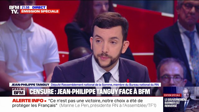 Motion de censure: Les élus du Rassemblement national ont défendu le programme du RN , assure Jean-Philippe Tanguy