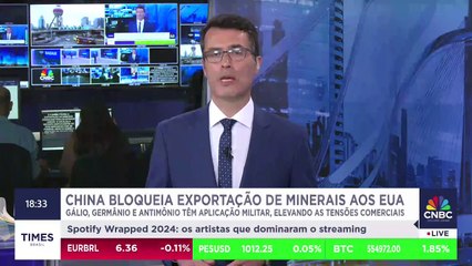 China veta exportação de minerais ao EUA